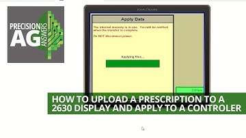 Variable Rate Prescription Help: Uploading a Prescription to a 2630 Display