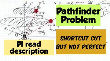 Pathfinder problem Three dimensional rotational motion of pivoted rod . Unconventional Shortcut.