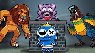 INDIGO PARK  Rambley Racoon vs Rainbow Friends! (Minecraft)