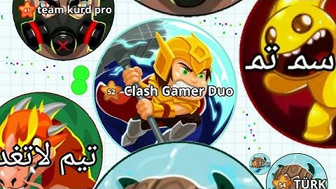 Best moments and team with random players in Agario mobile