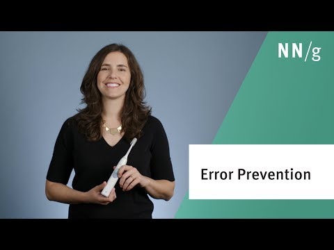 Usability Heuristic 5: Error Prevention