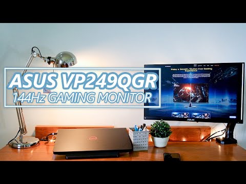ASUS VP249QGR | 24" Gaming Monitor 1080 144hz | UNBOXING AND SETUP by TheGamingEve | ASMR with music