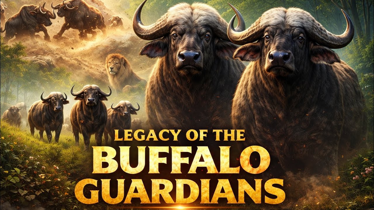 The Life of a Buffalo 🐃 in a forest with lions ⚡