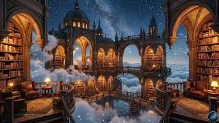 FLOATING LIBRARY ABOVE THE CLOUDS | DEEP SLEEP MUSIC, RELAXING AMBIENCE, STUDY MUSIC