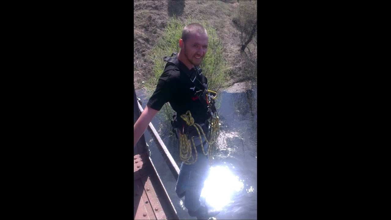 Роупджампинг в Белоруссии, Гомель, Кленковский мост. Rope jumping - YouTube