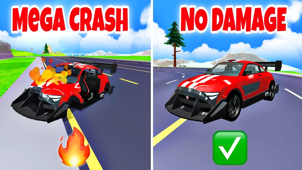 “All Super Cars Extreme Crash Test Challenge in Dude Theft Wars”