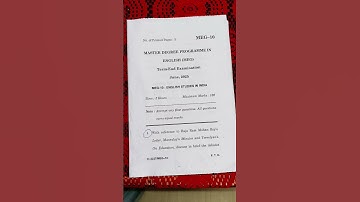 IGNOU MEG 10 QUESTION PAPER (JUNE 2025) MASTERS IN ENGLISH (MA) ENGLISH STUDIES IN INDIA