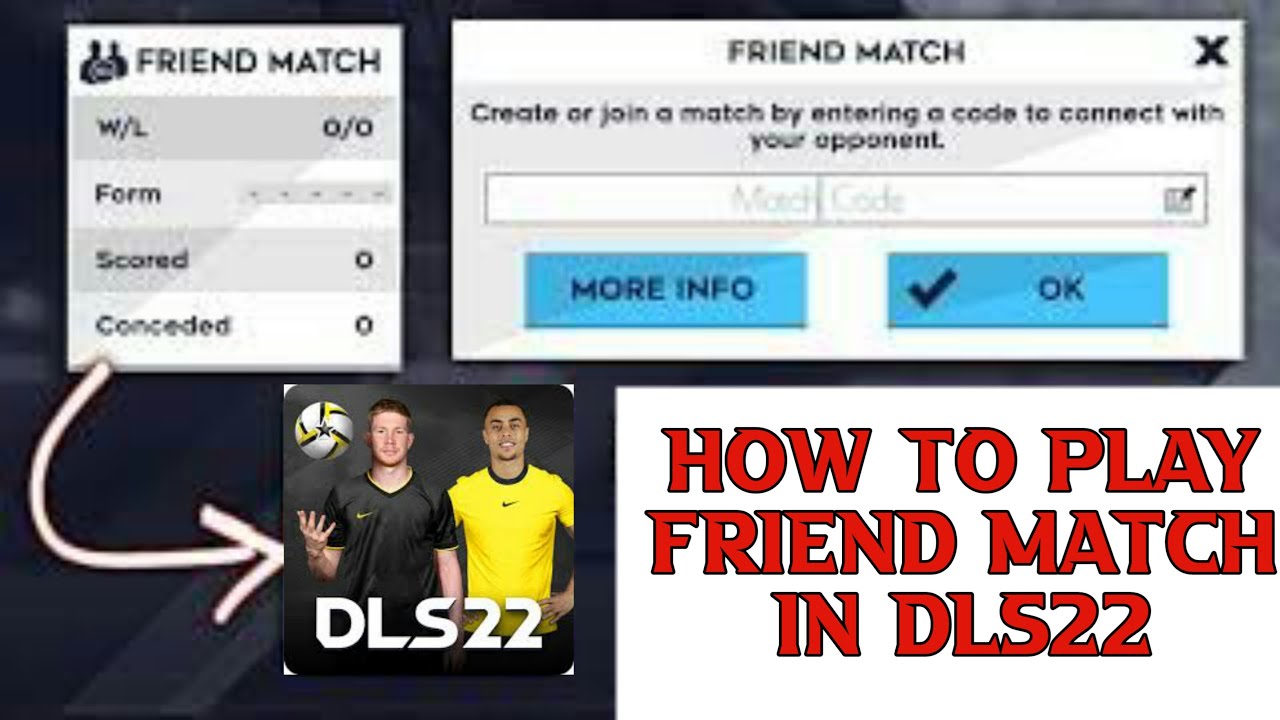 How to play friend match in DLS 22. YouTube