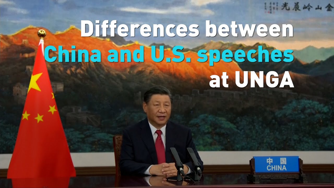 Differences between China and U.S. speeches at UNGA - YouTube