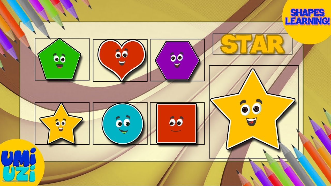 Umi Uzi | Learn Shapes | Shapes Song | Educational Video for Kids