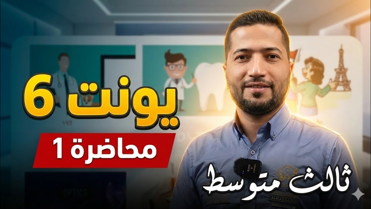 ثالث متوسط يونت 6 محاضرة 1 تعاريف المهن Jobs