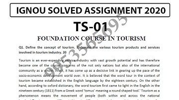 TS-1 Solved Assignment 2019-20