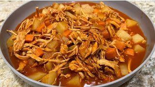 CHICKEN PICADILLO WITH CARROTS AND POTATOES, TASTY AND EASY TO MAKE