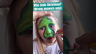 Fun Christmas Face Painting #Thegrinch #Grinchmas #Facepaint #Shorts #Facepainter #Facepainting #Art