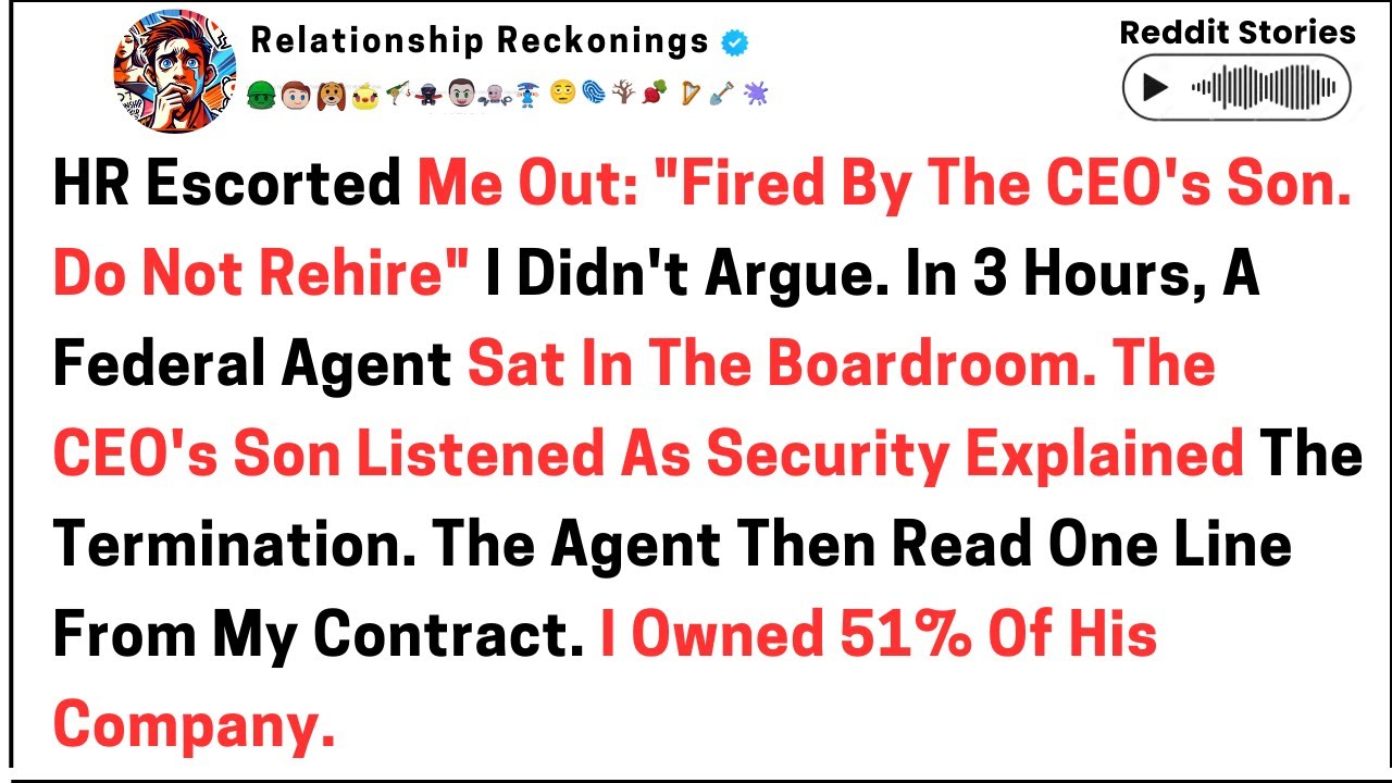 [Полная история]  Отдел кадров вывел меня из офиса, меня уволил сын генерального директора. Не пр...