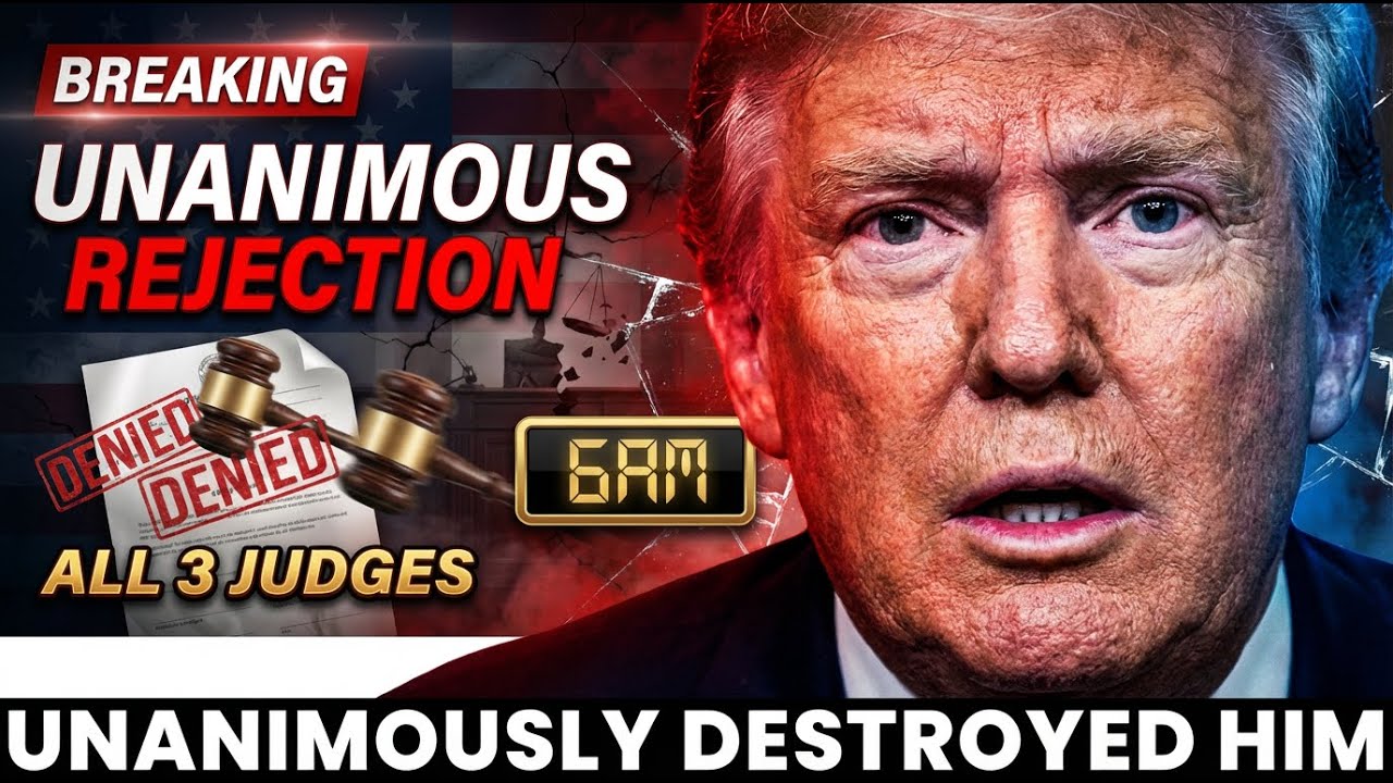 BREAKING All 3 Judges UNANIMOUSLY Reject Trump at 6AM – Supreme Court Remains Silent as Legal Walls