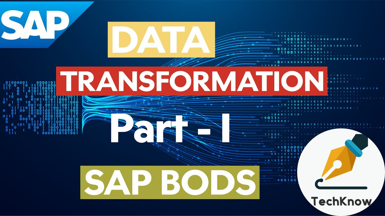 Data Transformation Job | Part - 1 | SAP BODS | ETL | Data Migration ...