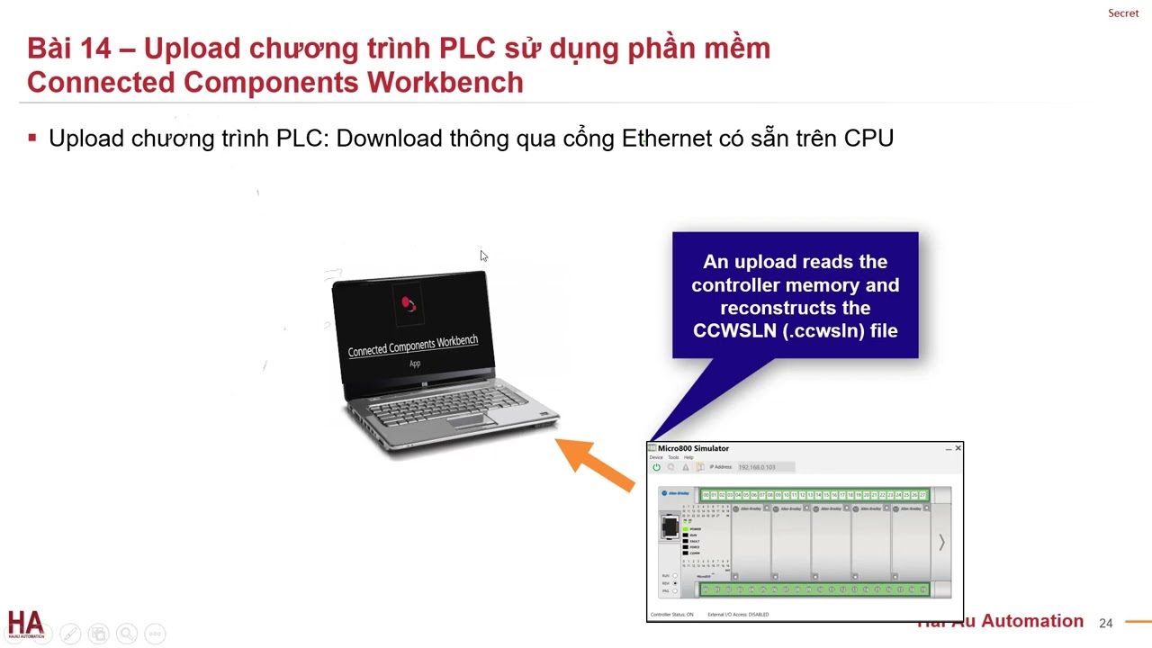 Outline Video Cách Upload/Backup Chương Trình PLC Rockwell Automation - Studio 5000 - RSLogix 5000 - RSLogix - CCW