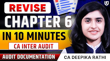 Revision of Audit Documentation in 10 Minutes | CA Inter Audit | CA Deepika Rathi