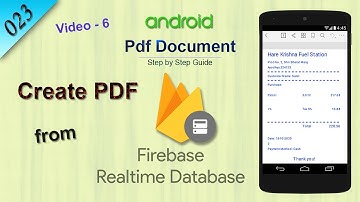 #6 Create PDF from Firebase Database android || Android Studio Firebase PDF Invoice Tutorial
