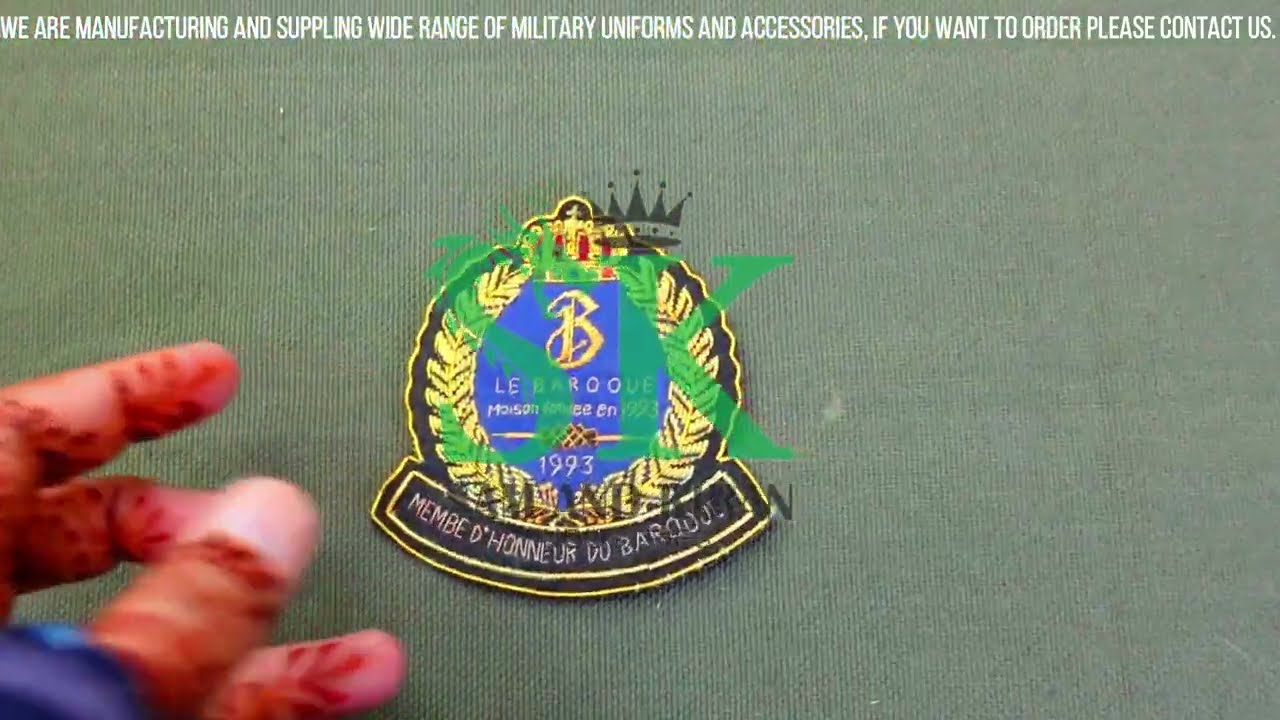 Uniform Blazer Badges Suppliers, Bullion Wire Blazer Embroidered Badges,
