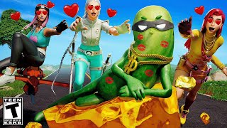 Big Dill PLAYS KISS CHASING with GIRLS in LOVE.. Fortnite