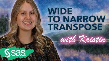 SAS Tutorial | Wide to Narrow Transpose in SAS
