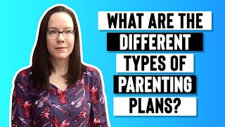 What are the Different types of Parenting Plans?