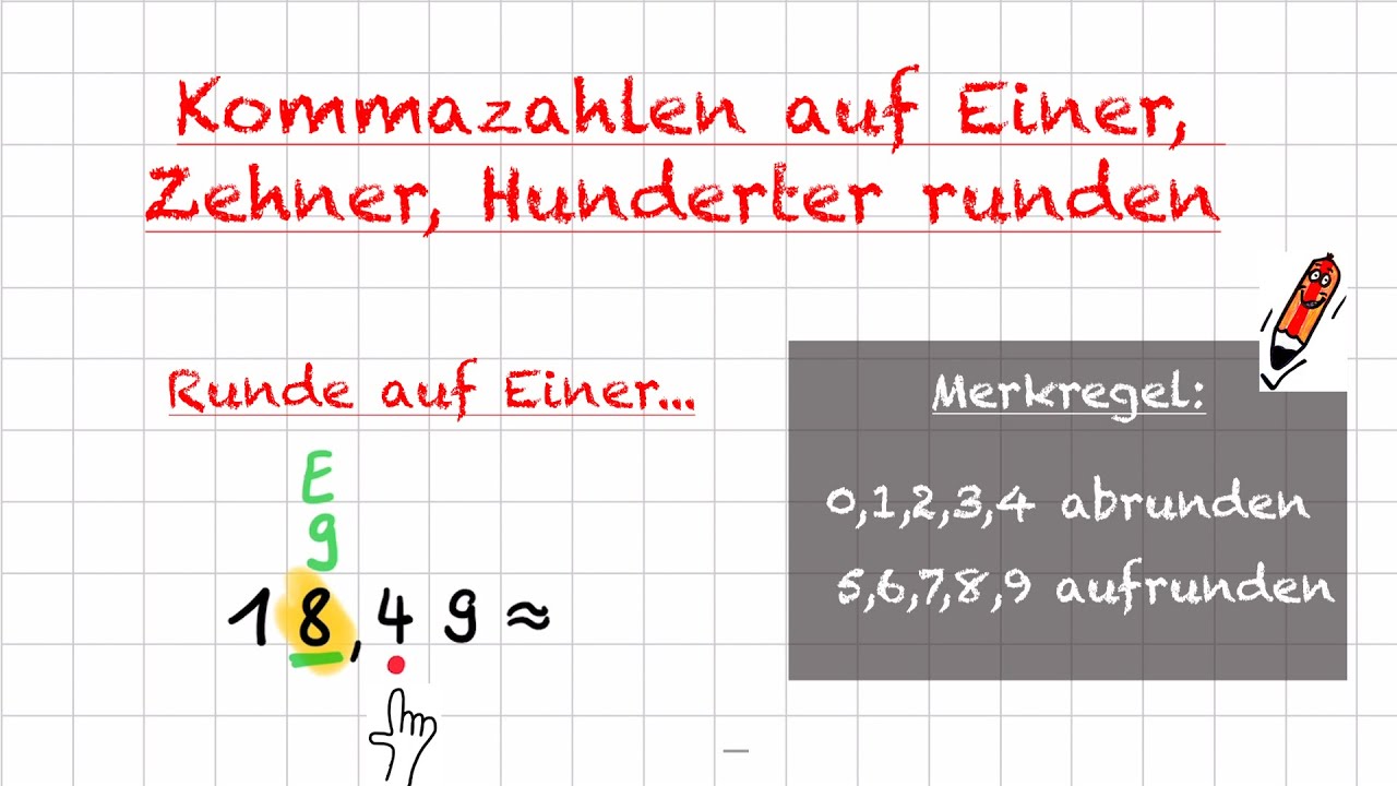 Runden Von Zahlen Arbeitsblatt Mit Lösung Pdf www.youtube.com