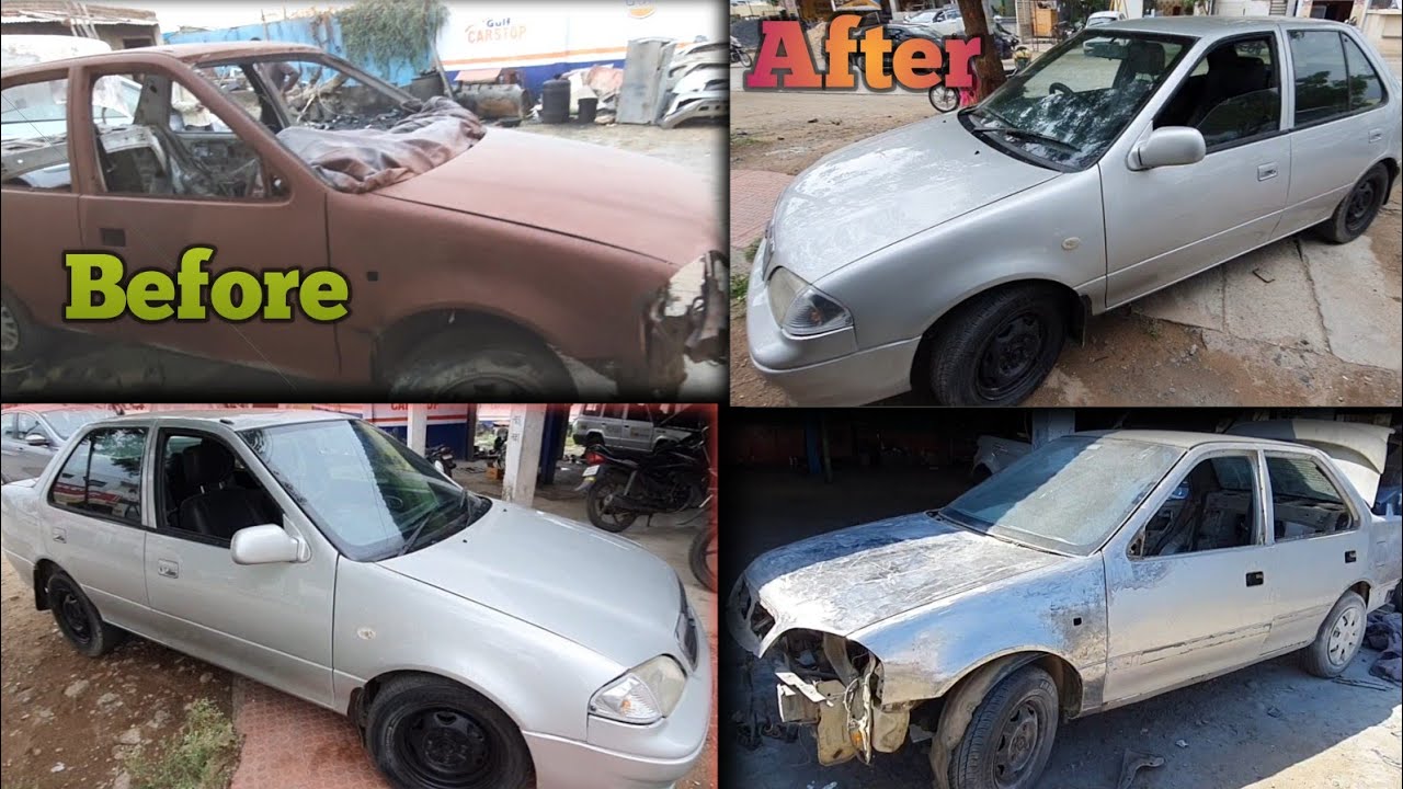 Maruti Esteem 2004 model Denting & Painting. YouTube
