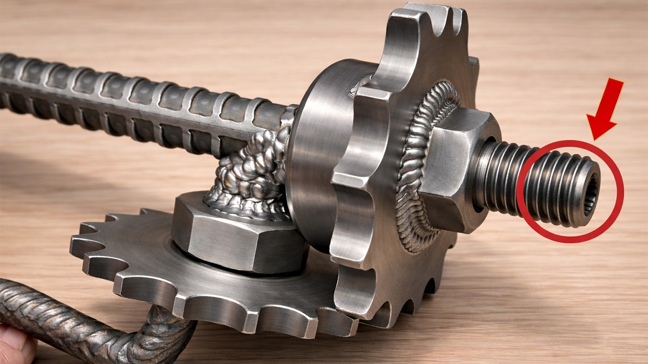 Безумная идея сварщика – создание ручной дрели из старых шестерёнок!