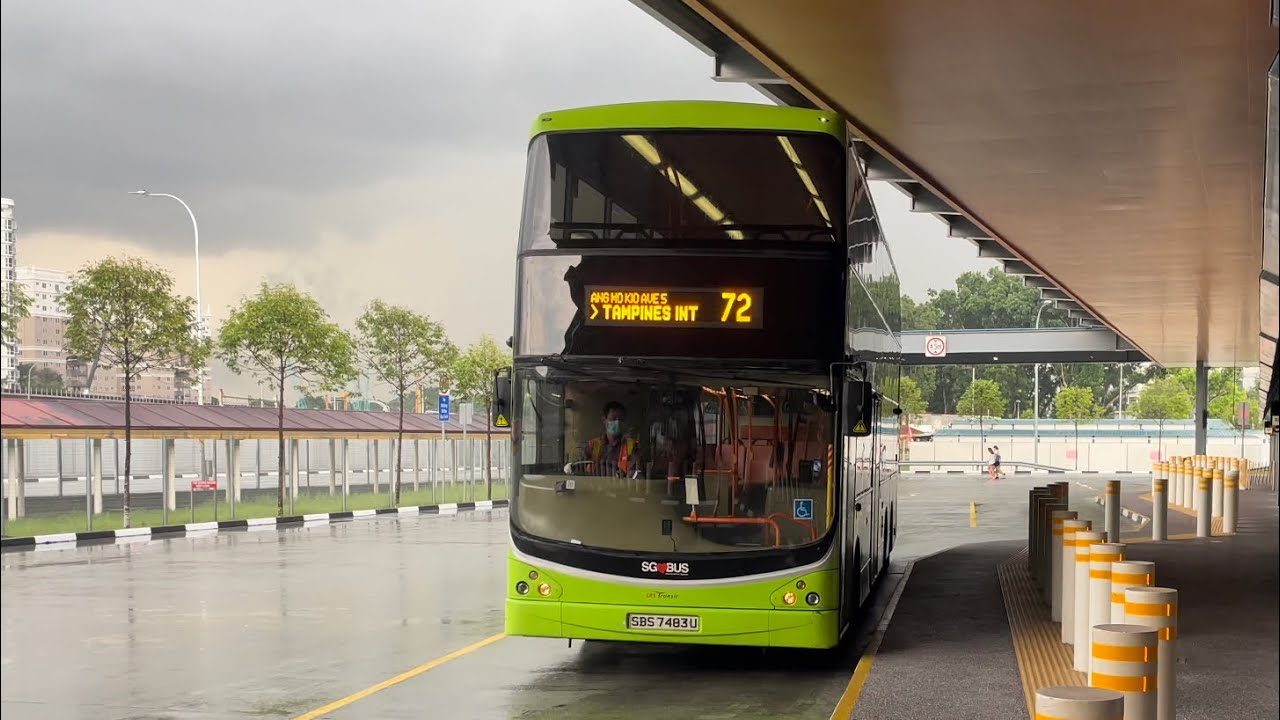 SBS Transit Bus Service 72 SBS7483U Volvo B9TL(CDGE) - YouTube