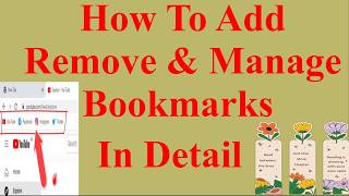 How To Add Remove & Manage Bookmarks In Detail