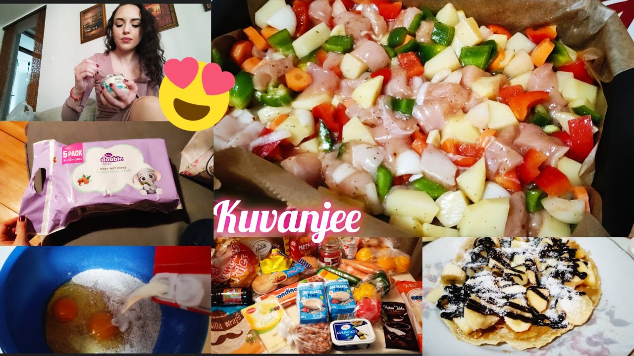Kuvanje 🧑‍🍳 Rucak pun povrca, zdrave palacinke i topli sendvici. Lidl food haul 🛒 Vlogic ⭐🐕