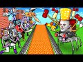 SURVIVAL BASE of SKIBIDI CLOWN vs TV WOMAN and TV MAN TITAN and SPEAKER MAN in MINECRAFT animation