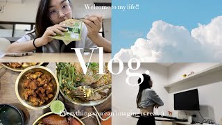 Vlog one day with me 💖 | what I eat in a day | Exercise times 🏃‍♂️🎧 | Phinong Sara Ei (พี่น้องสระอิ)