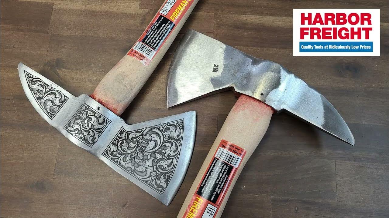 I Deep Laser Engraved A Firefighter Hatchet from Harbor Freight YouTube