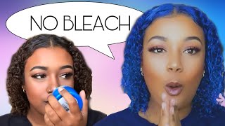 HOW TO GET VIBRANT BLUE HAIR WITHOUT BLEACH