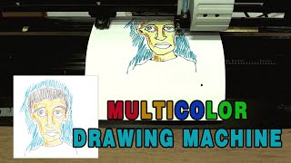 A #DIY modification on a vinyl cutter - Making a multicolor pen plotter-drawing machine