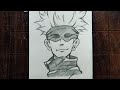 How To Draw Gojo Easy Tutorial/ Gojo Drawing Easy Step By Step [Jujutsu kaisen]