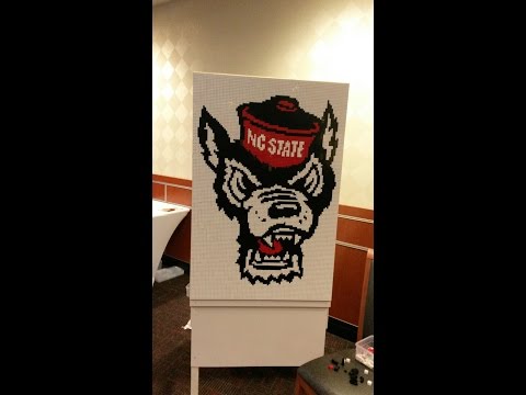 NC State Fans Built The NC State Wolfpack Logo out of LEGO