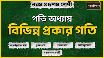 বিভিন্ন প্রকার গতি | সরলরৈখিক, ঘূর্ণন, চলন, পর্যায়বৃত্ত ও সরল স্পন্দন গতি সহজ ব্যাখ্যা