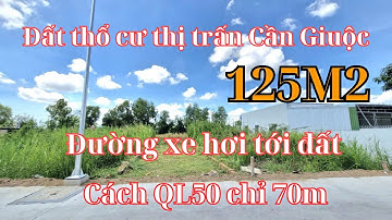 Đất Cần Giuộc. Diện tích 125m2 thổ cư thị trấn Cần Giuộc, đường xe hơi, cách QL50 chỉ 70m, SHR