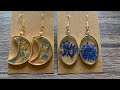 Resin Bezel Earrings Using Real Dried Flowers Tutorial