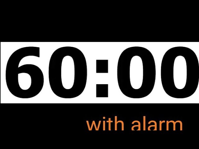 60 minute countdown timer with alarm / Compte à rebours de 60