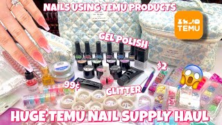 HUGE TEMU NAIL SUPPLY HAUL | WHAT I ORDERED VS WHAT I GOT | HONEST REVIEW | 30+ ITEMS | GEL X NAILS