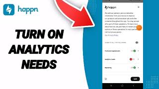 How To Turn On Analytics Needs On Happn Dating App on Android and IOS iPhone screenshot 4