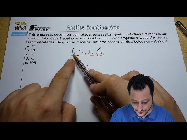 FUVEST 2004 (1ªF - Q.32) | ANÁLISE COMBINATÓRIA | Resolução Rápida
