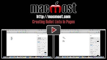 Creating Bullet Lists In Pages (#1016)