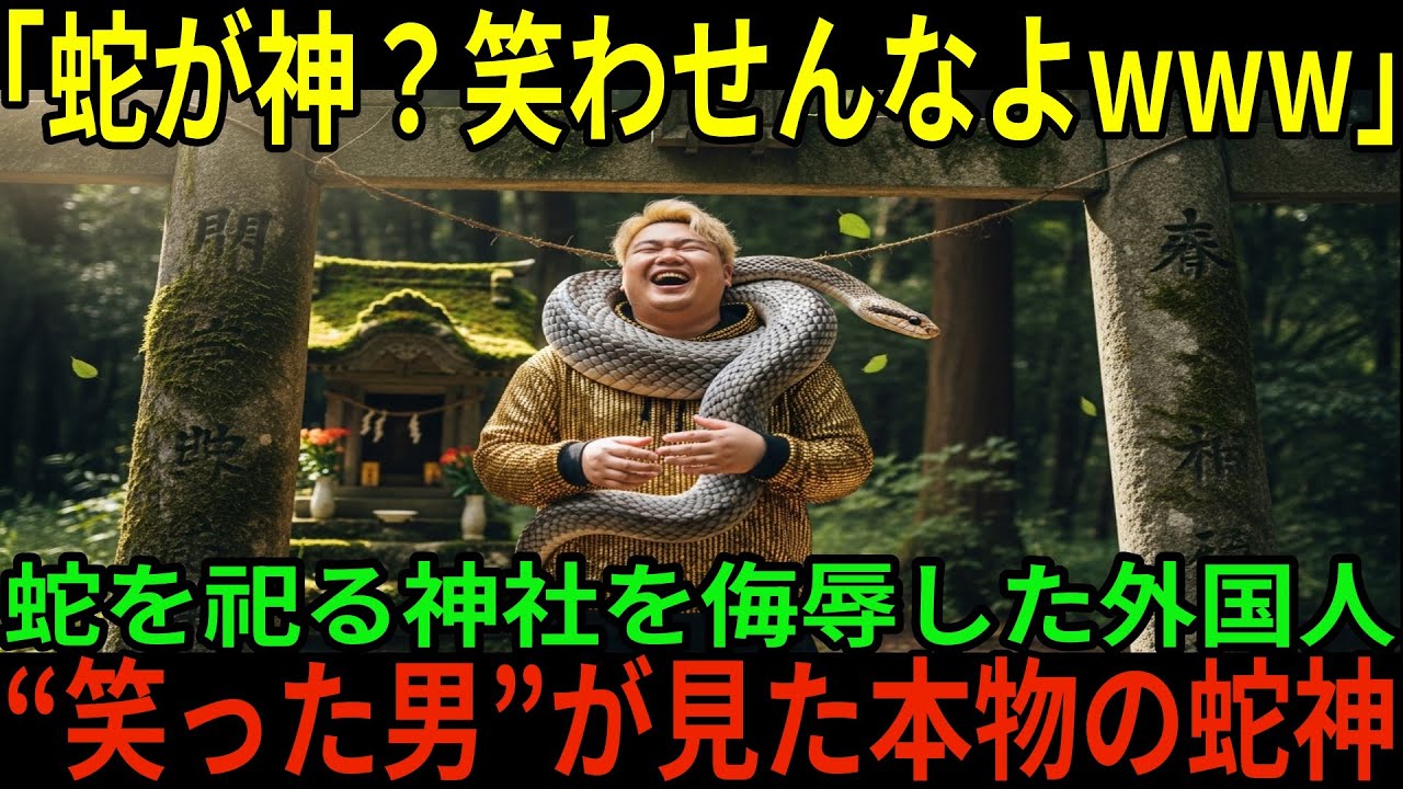 【海外の反応】「蛇なんて神様じゃねぇ！」→ 中国人配信者が“神社で挑発”した結果…全員が凍りついた！！！